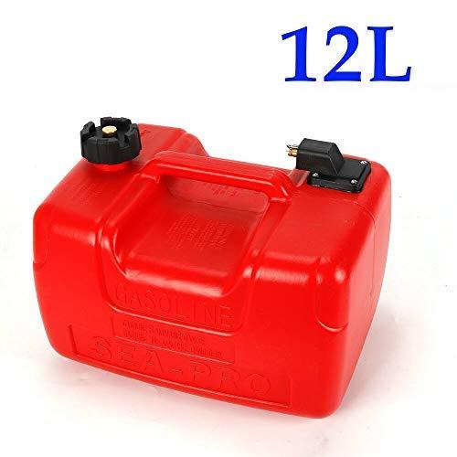 [PRÉ-BLACK FRIDAY] -  Tanque De Combustível Portátil 12L Tanque De Combustível Portátil 3,2 Galões Tanque De Combustível De Emergência Marinho Externo Com Conector