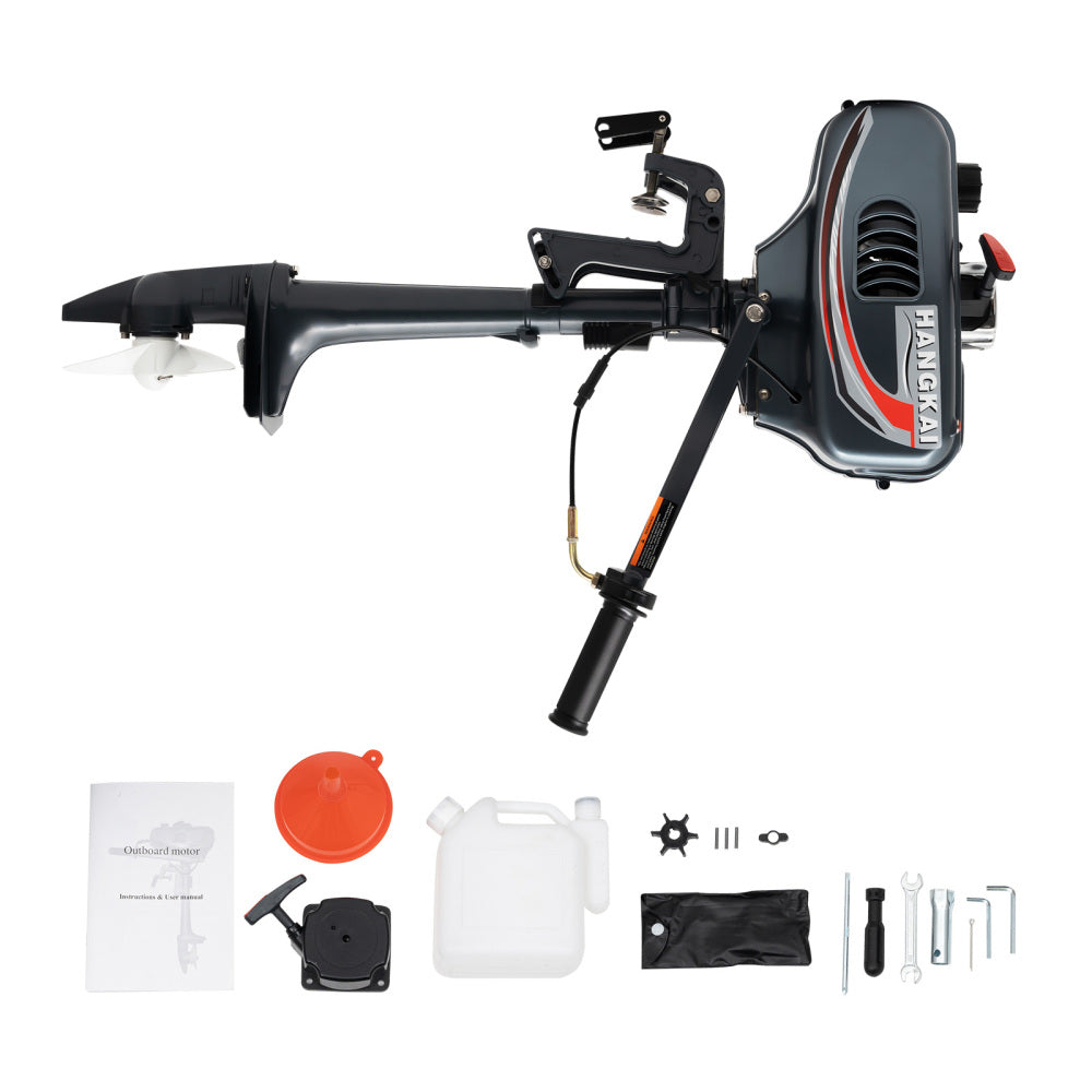 [PRÉ-BLACK FRIDAY] - HANGKAI 3.5HP, Para Serviço Pesado Motor De Popa De 2 Tempos Com Sistema De Resfriamento De Água