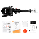 [PRÉ-BLACK FRIDAY] - HANGKAI 6.0HP, Motor De Popa De 2 Tempos, Eixo Do Leme, Sistema De Resfriamento De Água CDI