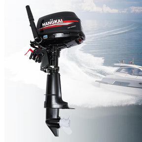 [PRÉ-BLACK FRIDAY] - HANGKAI 6.0HP, Motor De Popa De 2 Tempos, Eixo Do Leme, Sistema De Resfriamento De Água CDI