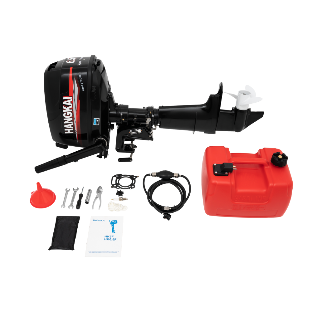[PRÉ-BLACK FRIDAY] - HANGKAI 6.5HP, 4 Tempos 123CC Motor De Popa Barco De Pesca Sistema De Resfriamento De Água